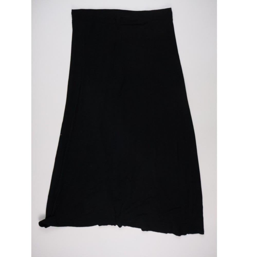 New York & Company Maxi Skirt Straight Knit Black Solid Large NEW